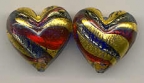 Periwinkle, Rubino, Oro 27mm Heart